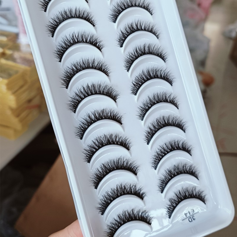 Eyelash Extensions Factory - Wholesale 10 Pairs Faux Full Strip Handmade Customize
