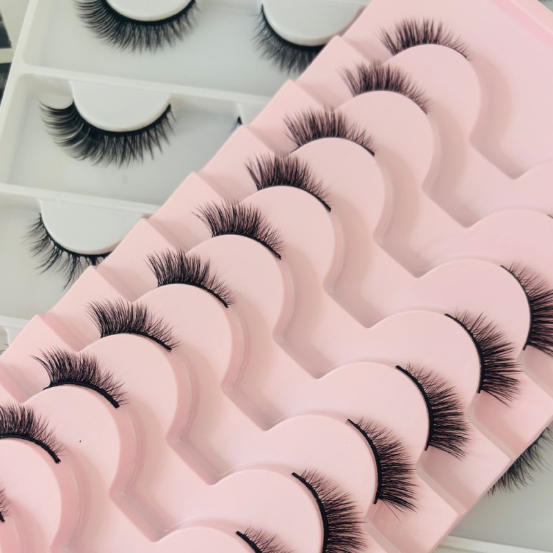 Eyelash Extensions Factory - Wholesale 10 Pairs Faux Full Strip Handmade Customize