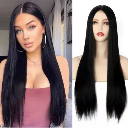 Brazilian Hair Wig Supplier - OEM Black 134 Front Lace Straight 12-30 Inch Human Hair