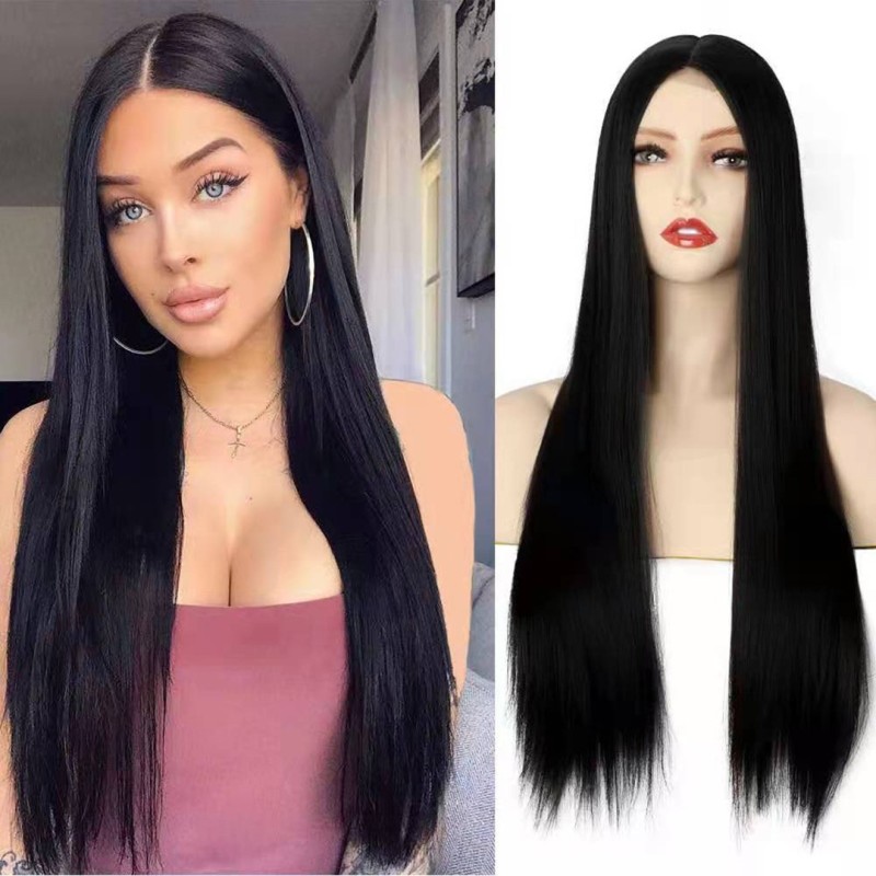 Brazilian Hair Wig Supplier - OEM Black 134 Front Lace Straight 12-30 Inch Human Hair