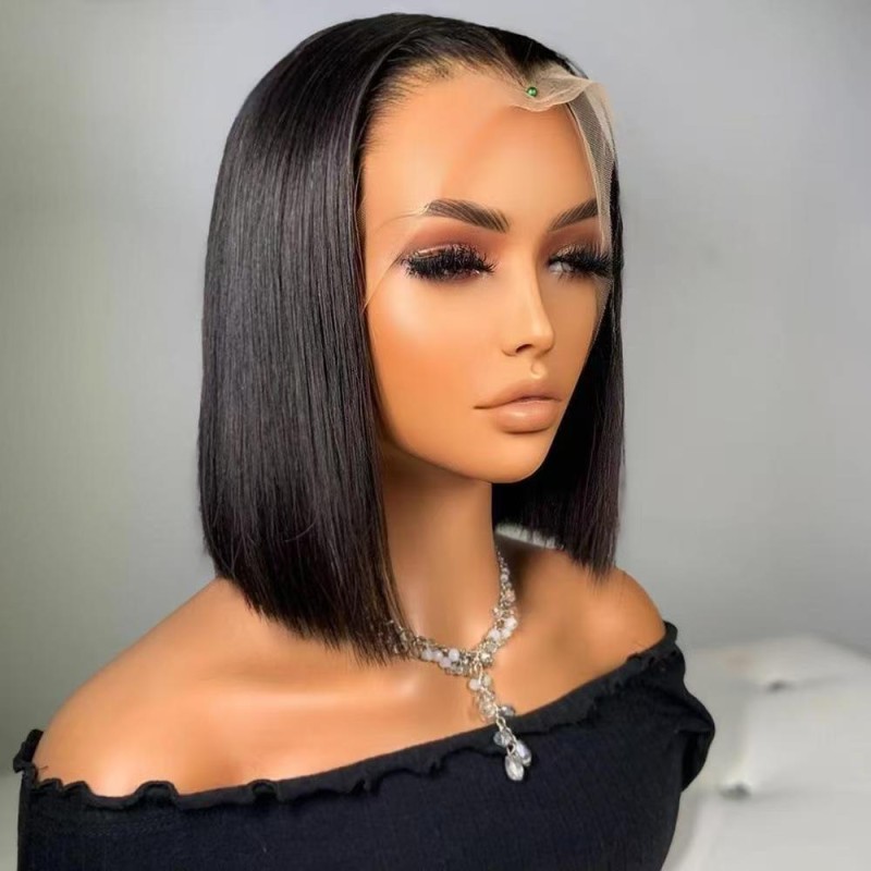 Glueless Bob Wig Factory - OEM High Quality Straight Water Wave 134 Lace Front