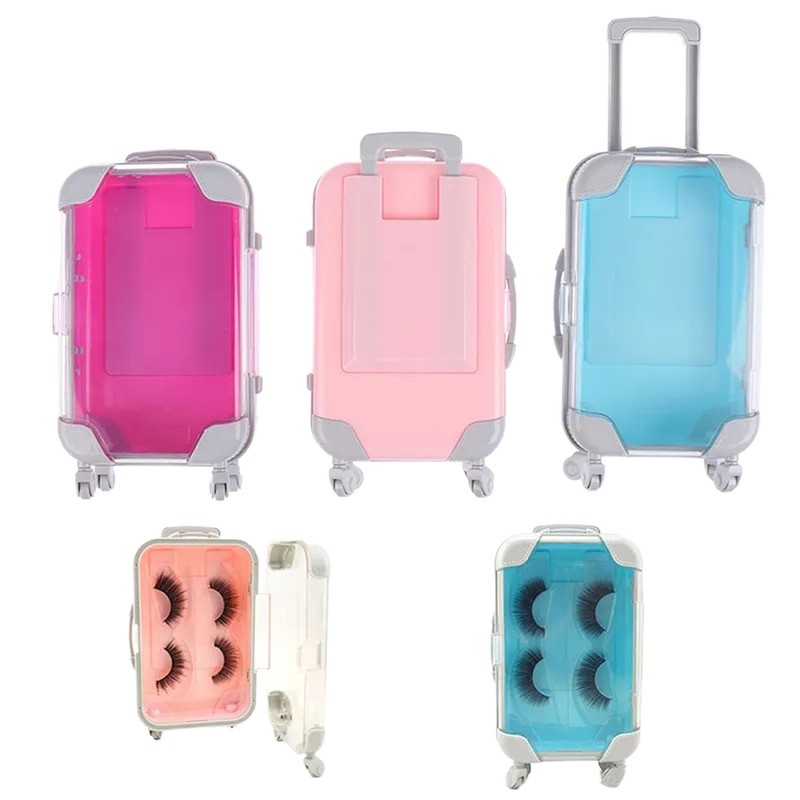 Creative Eyelash Box Factory - OEM Mini Suitcase Colorful Case Shampoo Foam Packaging