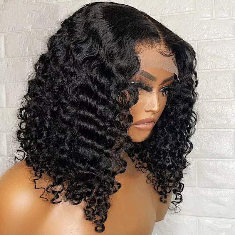 Glueless Bob Wig Factory - OEM High Quality Straight Water Wave 134 Lace Front