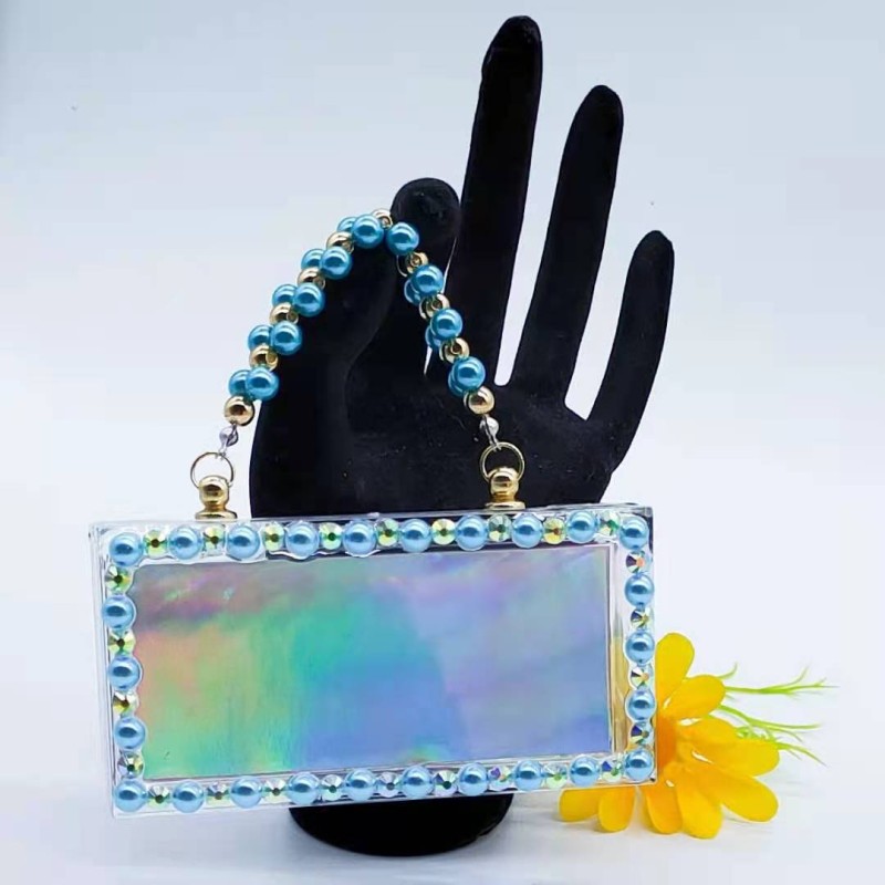 Acrylic Lash Box Supplier - OEM Plastic Paper Key Chain Gift Box with Pearl