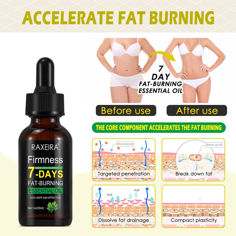 Slimming Oil Manufacturer - 30ml Herbal Plant Fat Burning Anti Cellulite Tummy Leg