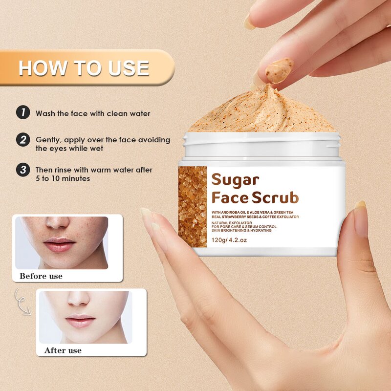 Face Scrub Manufacturer - Sugar Nourishing Whitening Lightening Organic & OEM/ODM Bulk