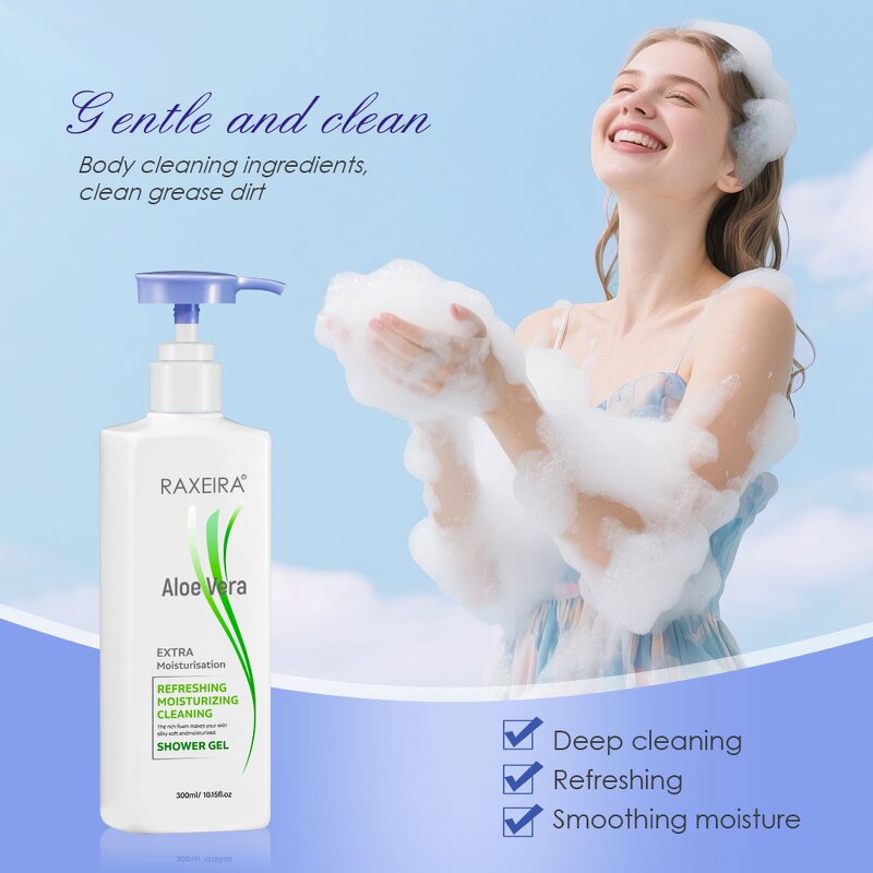 Body Wash Manufacturer - 300ml Aloe Vera Organic Lightening Exfoliating Wholesale