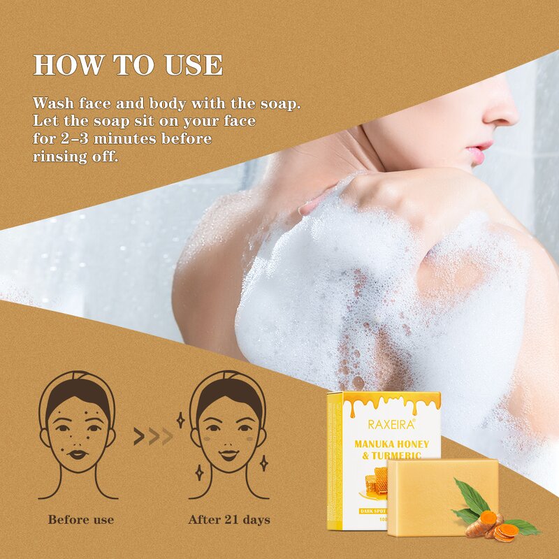 Soap Bar Manufacturer - Turmeric Honey Aloe Vera Shea Butter Lightening Dark Spot Best Sale