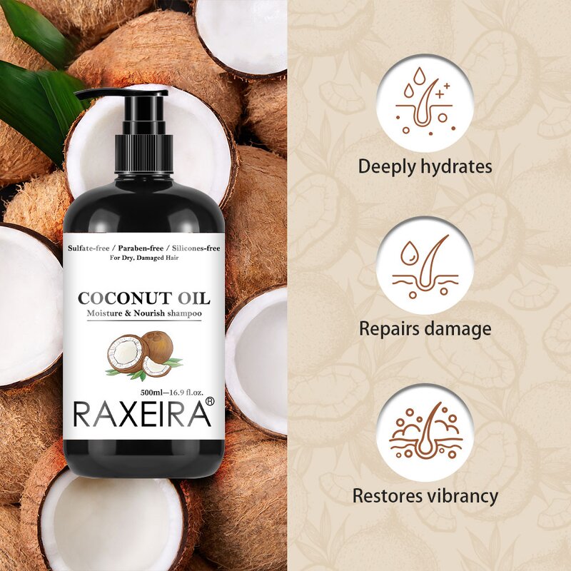 Hair Care Kit Manufacturer - Organic Coconut Shampoo Conditioner Mask Oil Anti-Hair Loss