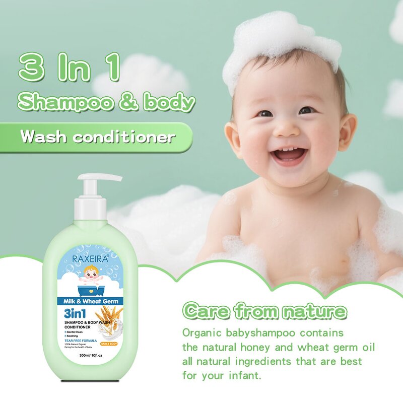 Baby Care Set Manufacturer - Kids 3 in 1 Shampoo Body Wash Conditioner Hydrate Wholesale