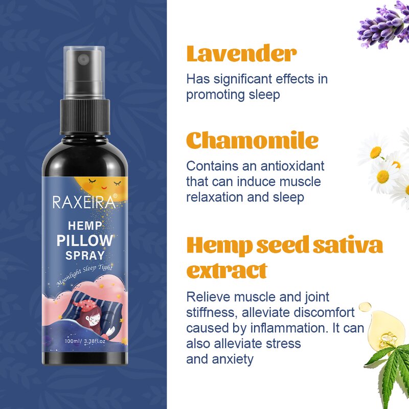 Pillow Spray Manufacturer - Hemp Seed Oil Lavender Chamomile Sleep Fragrance Spa Bulk Factory Price