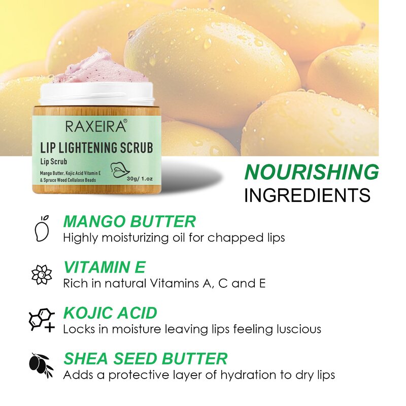 Lip Scrub Manufacturer - Fruit Moisturizing Vegan Repairing Lightening & Custom Logo Private Label