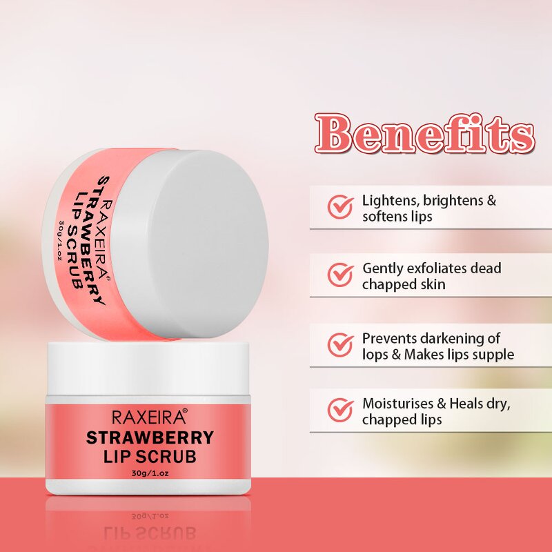 Lip Scrub Balm Manufacturer - Strawberry Pink Lips Natural Vegan & OEM/ODM Private Label