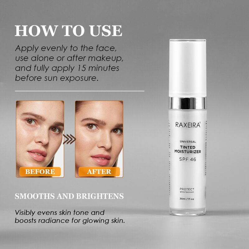 Tinted Moisturizer Manufacturer - SPF 46 Long Lasting Hydration Sunscreen Liquid Foundation Wholesale