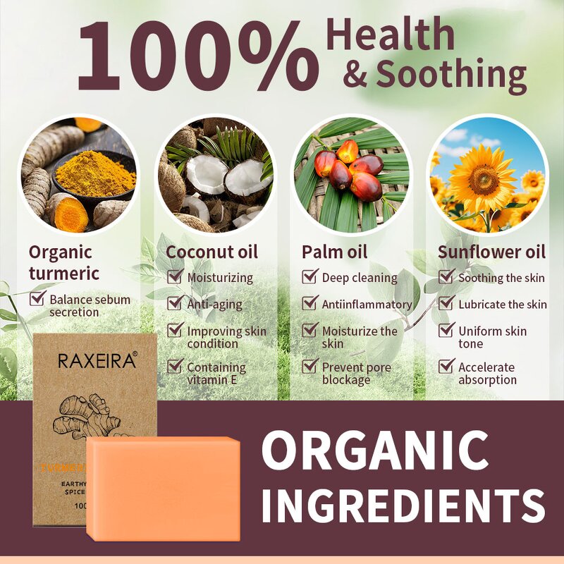 Turmeric Soap Manufacturer - Whitening Dark Spot Acne Remover Deep Cleansing Handmade