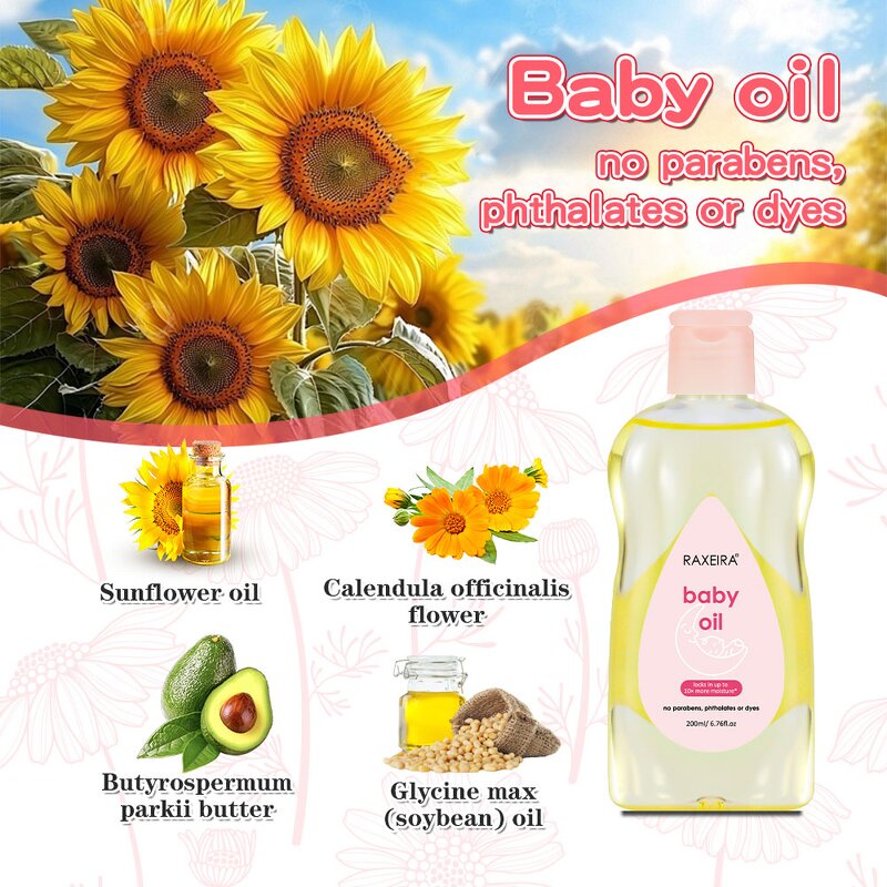 Baby Massage Oil Manufacturer - Sunflower Oil Gentle Hydration Firming All Skin Types