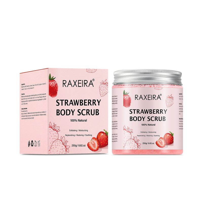 Body Scrub Manufacturer - Strawberry Sugar Moisturizing Exfoliating Vegan Whitening Wholesale