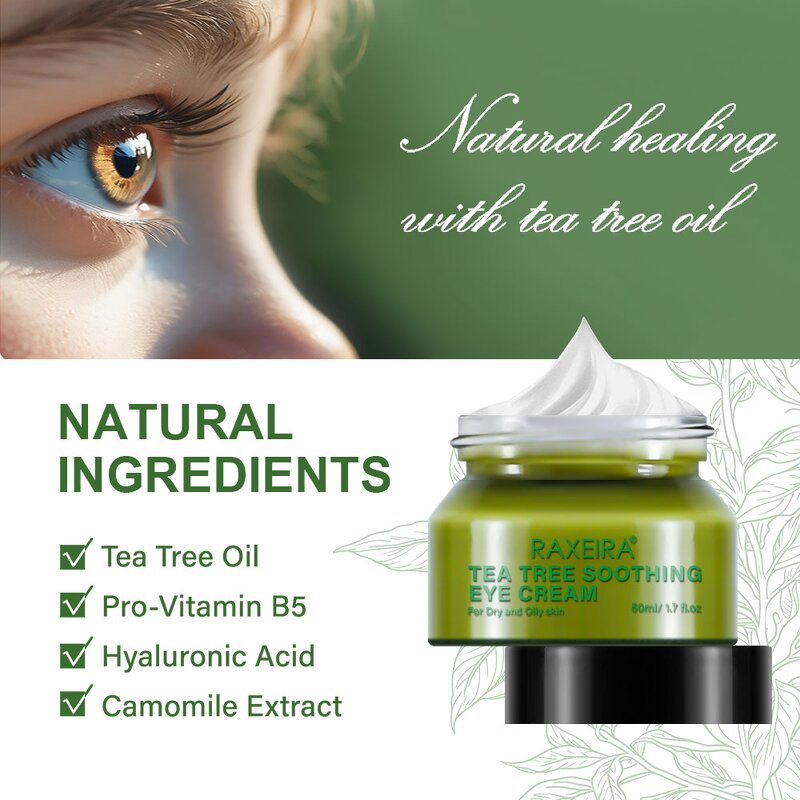 Eye Cream Manufacturer - Tea Tree Dark Circles Wrinkle Fine Line Puffiness Vegan Women
