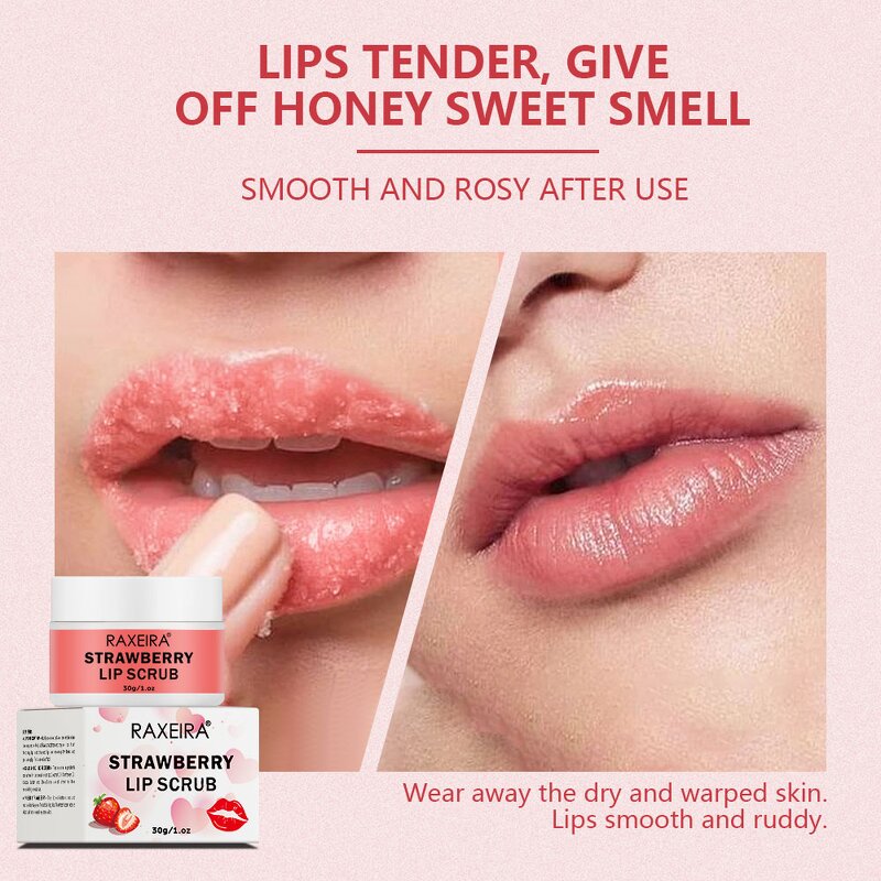 Lip Scrub Balm Manufacturer - Strawberry Pink Lips Natural Vegan & OEM/ODM Private Label