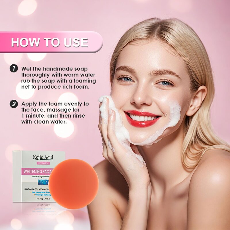 Kojic Acid Soap Manufacturer - 100g Organic Brightening Cleansing Lightening & Private Label