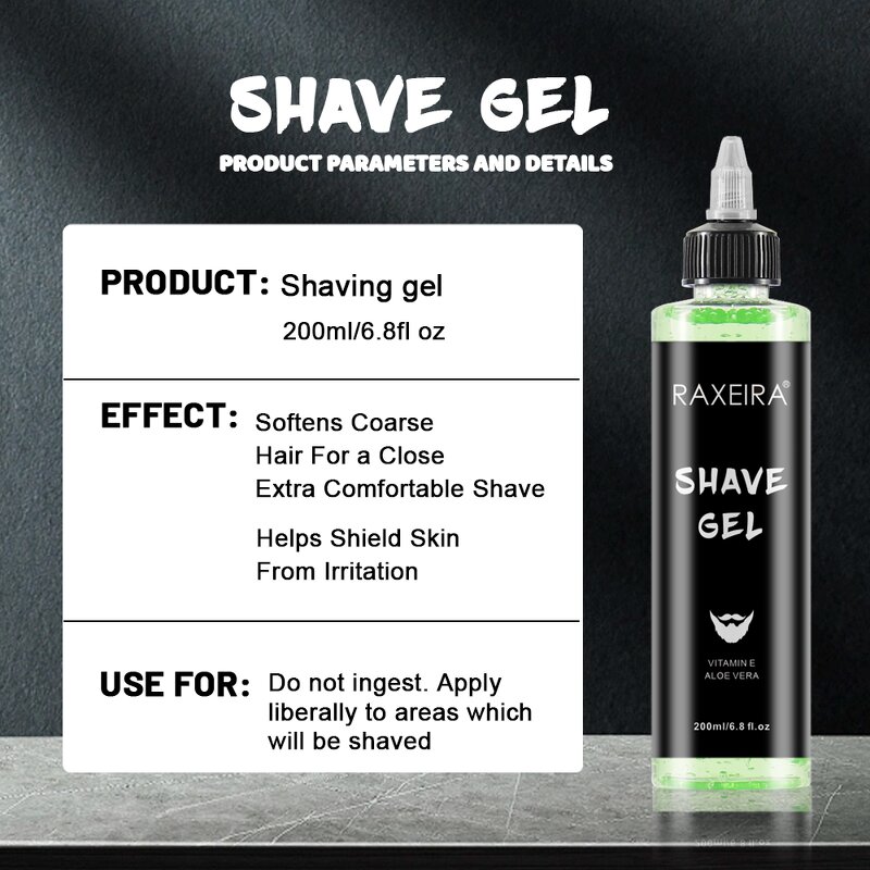 Shaving Cream Gel Manufacturer - Organic Aloe Vera Vitamin E Soothing Men's Beard Care & Private Label