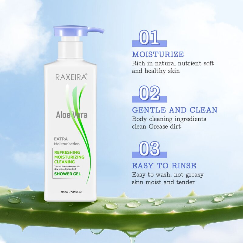 Body Wash Manufacturer - 300ml Aloe Vera Organic Lightening Exfoliating Wholesale