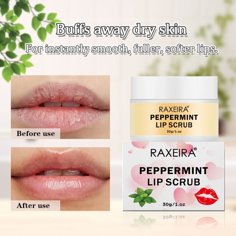 Lip Scrub Balm Manufacturer - Peppermint Sugar Exfoliating Plumping Organic & OEM/ODM Wholesale