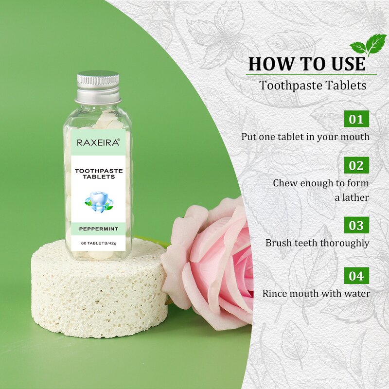 Toothpaste Tablets Manufacturer - Travel Chewable Peppermint Organic Fresh Breath & Private Label Factory