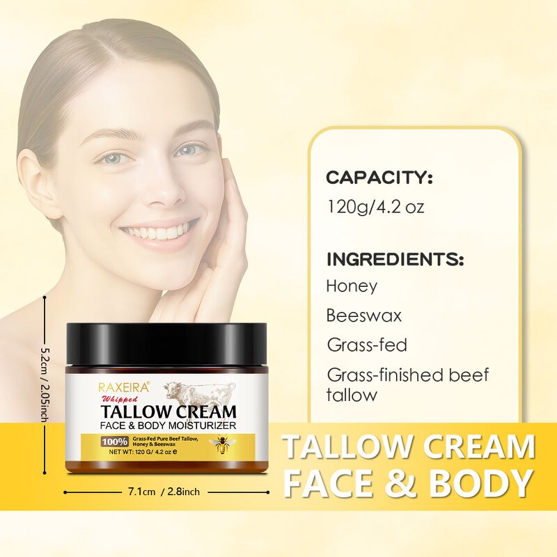 Face Cream Manufacturer - Organic Tallow Grass-fed Beef Soothing Dryness Moisturizer