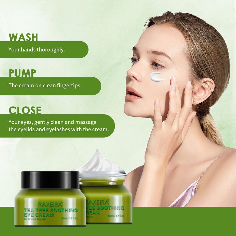 Eye Cream Manufacturer - Tea Tree Dark Circles Wrinkle Fine Line Puffiness Vegan Women