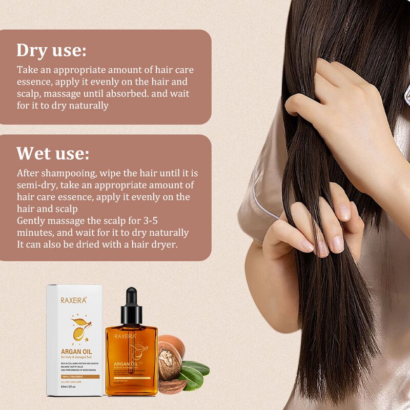 Hair Serum Manufacturer - 60ml Morocco Argan Oil Strengthening Repair Frizz Wholesale