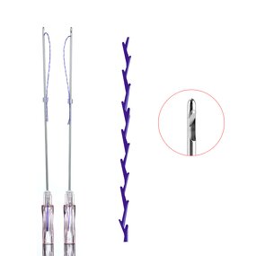 PDO Thread Manufacturer - CE ISO 18g100mm W Blunt 6D Cog Cheek Face Body Lift