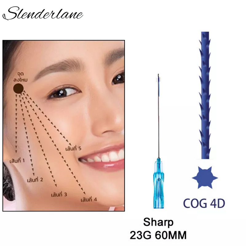 PDO Thread Manufacturer - Korea Facial Lift Mono Screw Fishbone COG 3D4D6D 19G