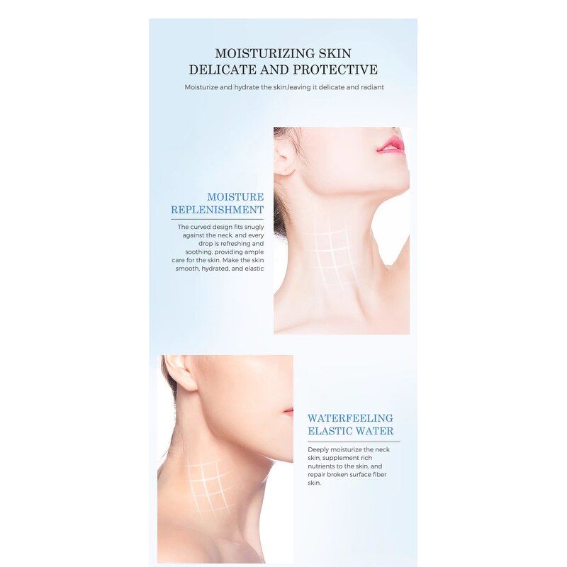 Neck Sheet Mask Manufacturer - 6 Peptides AHA Whitening Hydrating Moisturizing & Private Label