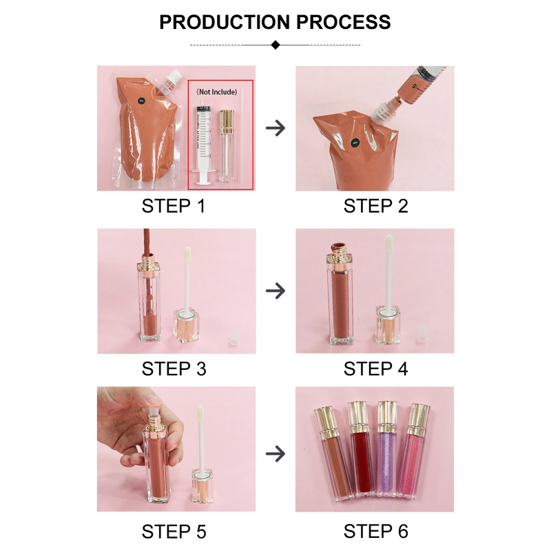 Lip Gloss Base Manufacturer - Herbal Liquid High Color Intensity Vegan Matte Glitter Bulk