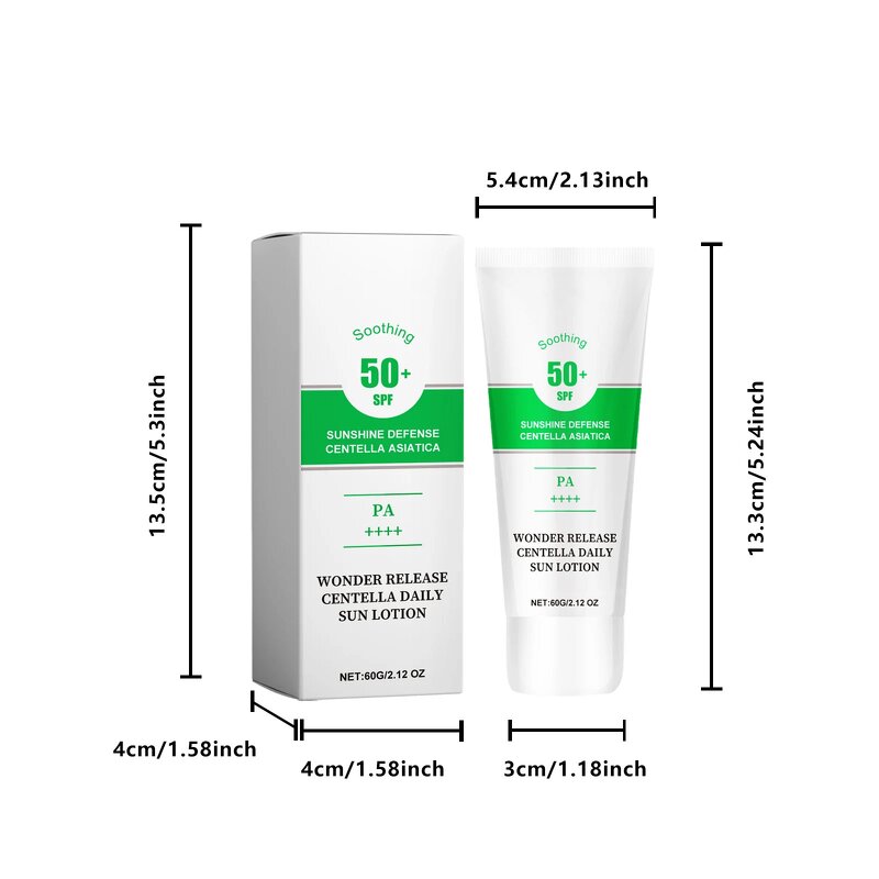 Sunscreen Cream Manufacturer - 60g SPF50+ Centella Asiatica UV Protection Oil-Control Facial Gel