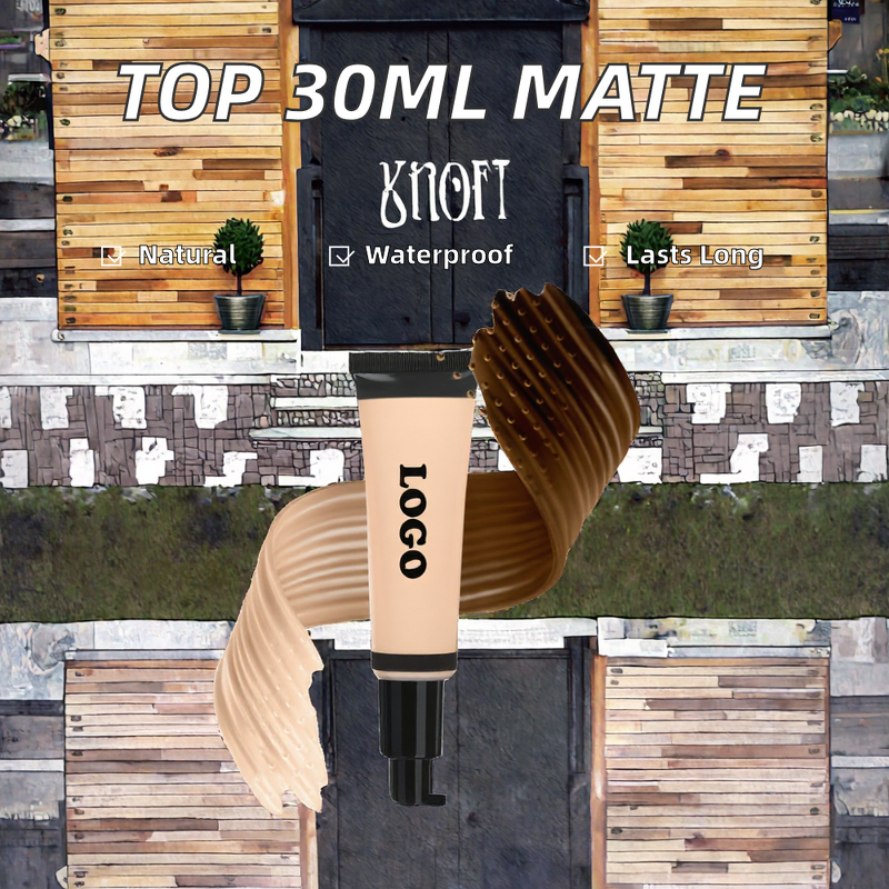 Liquid Foundation Manufacturer - 30ML Full Coverage Matte Waterproof Brightening Dark Skin