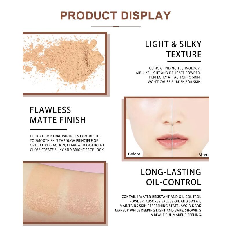 Contour Palette Manufacturer - Custom Logo Moisturizing Matte Waterproof Setting Powder