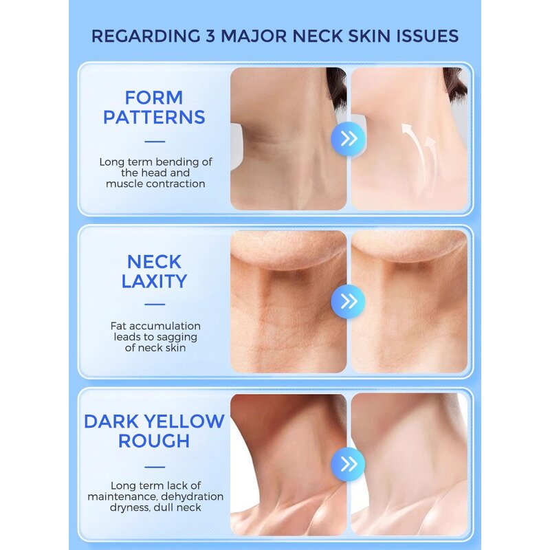 Neck Sheet Mask Manufacturer - 6 Peptides AHA Whitening Hydrating Moisturizing & Private Label