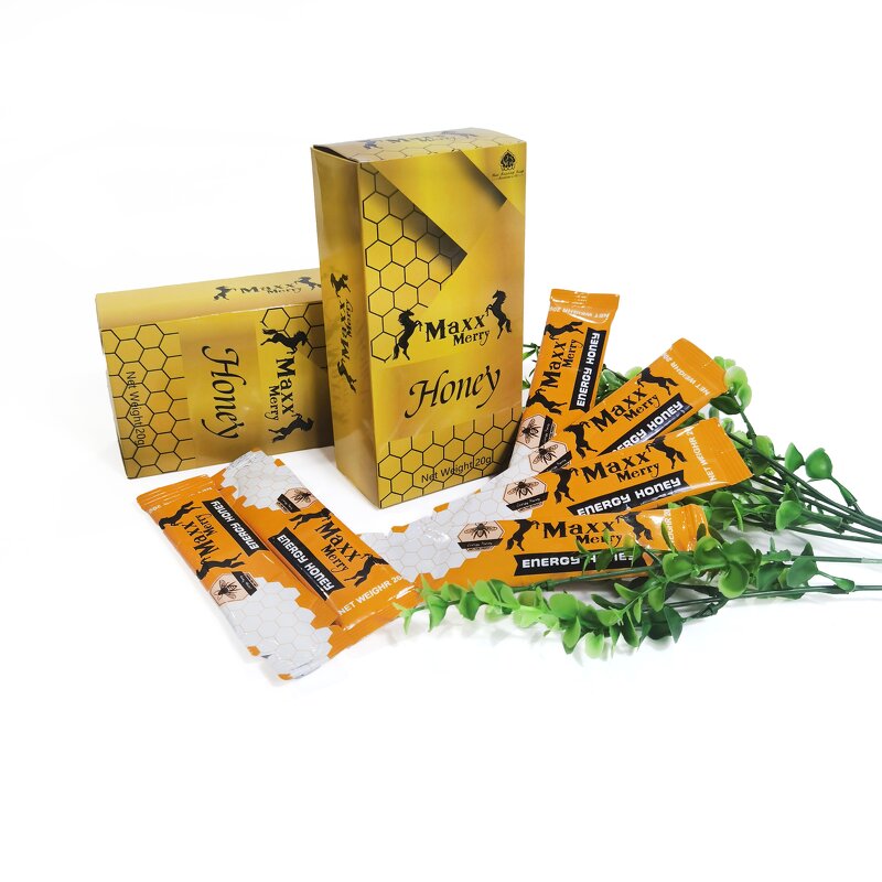 Royal Honey Manufacturer - Organic VIP 6 Sachets Box Male Energy Honey & OEM Best Selling