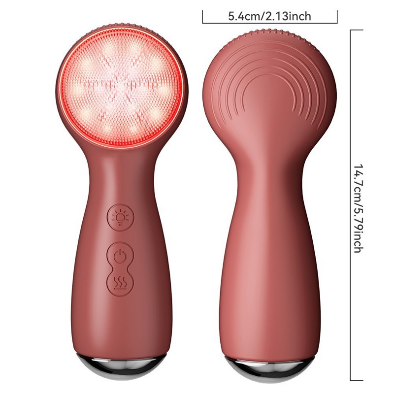 Portable Facial Cleanser Factory - Mini Silicone LED Cleaning