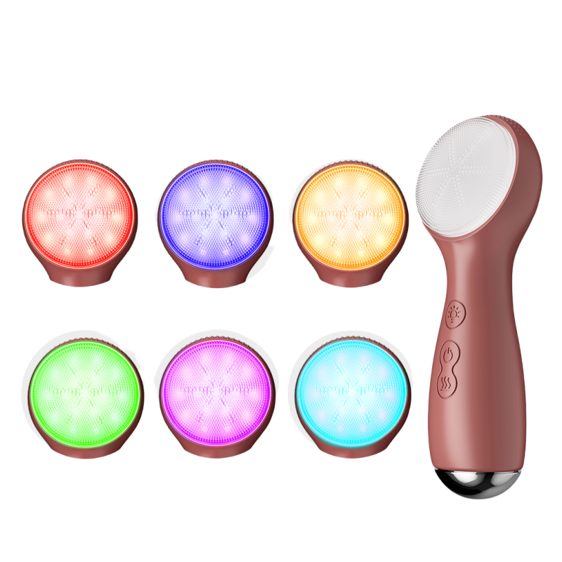 Mini Facial Cleanser Manufacturer - Household Silicone LED Light