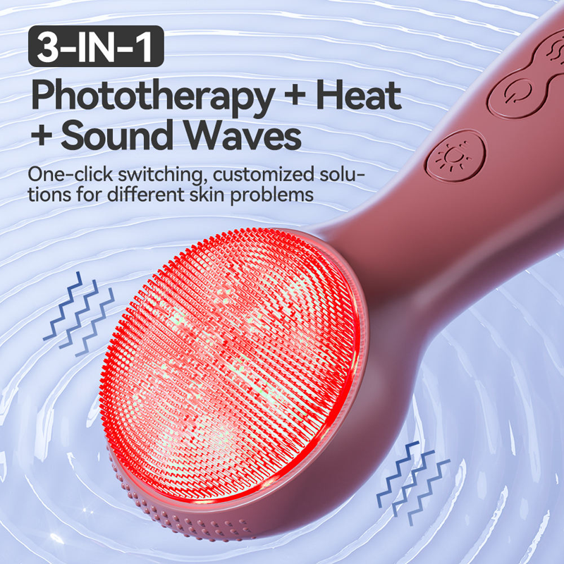 Portable Facial Cleanser Factory - Mini Silicone LED Cleaning