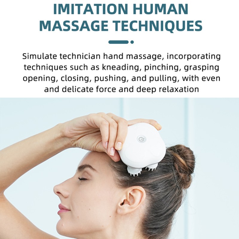 Head Massager Supplier - Portable Waterproof Scalp Kneading