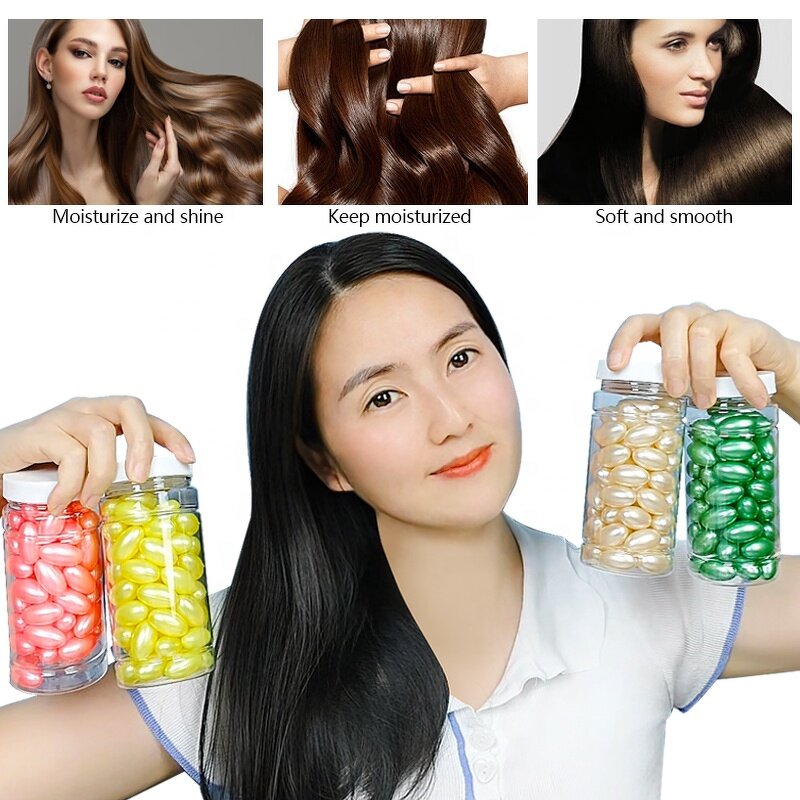 Hair Vitamin Capsules Manufacturer - OEM No Rinse 60 Pcs with Moroccan Argan & Macadamia