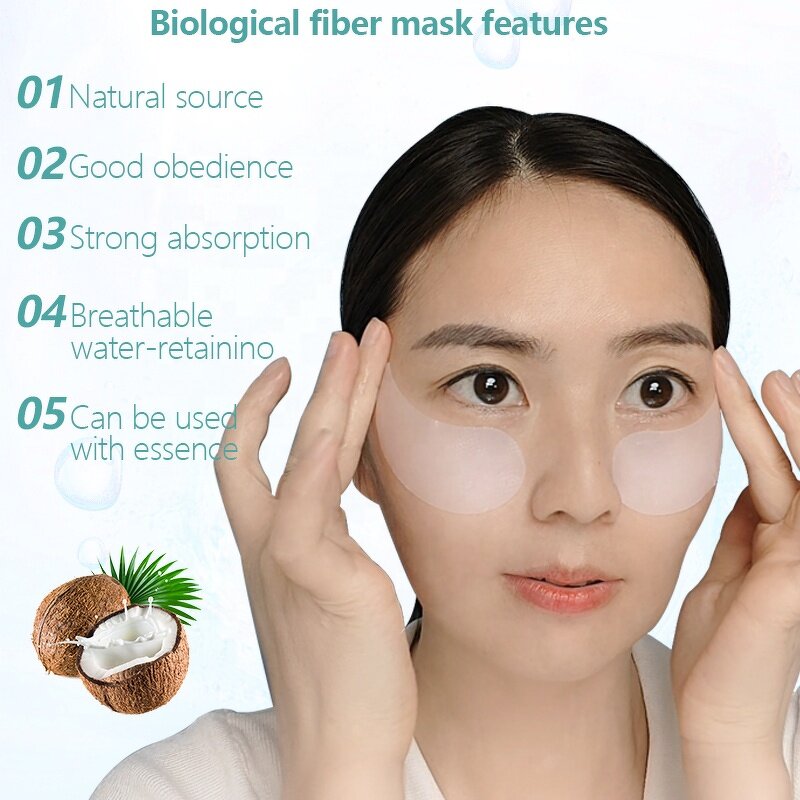 Eye Mask Manufacturer - Moon Shape Bio Cellulose with Serum for Dark Circles Removal