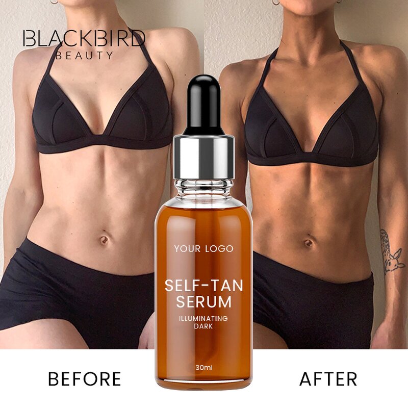 Self Tanning Serum Manufacturer - Vegan Customized Darken Glow Tanning Drops