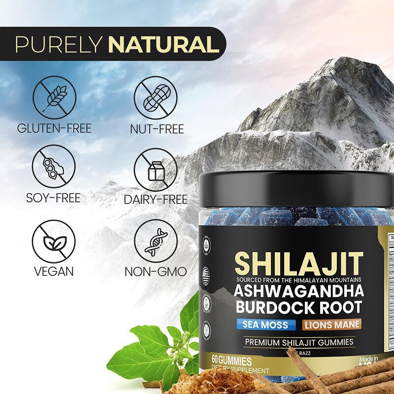 Shilajit Gummies Manufacturer - Private Label Pure Himalayan with Ashwagandha Burdock Root & OEM