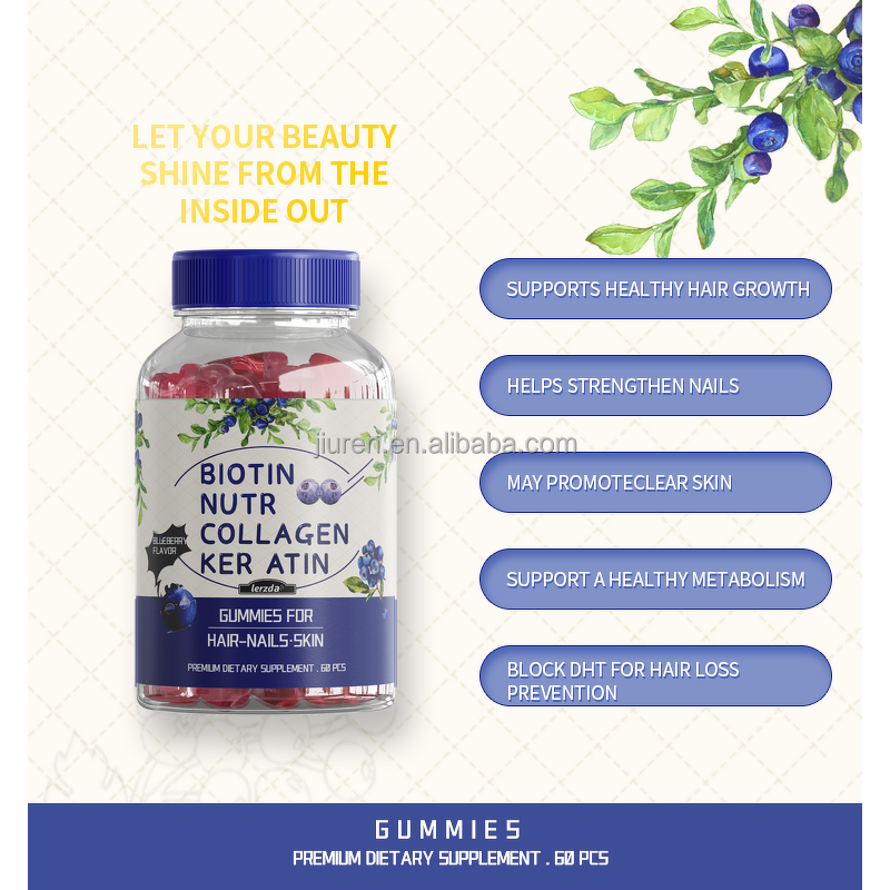 Collagen Gummies Manufacturer - Halal Hair Nail Growth with Vitamin C Zinc Wholesale