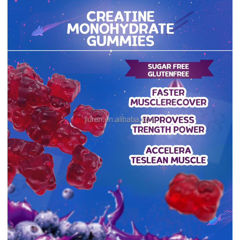 Creatine Gummies Manufacturer - Vegetarian Pre-Workout for Muscle Growth Support